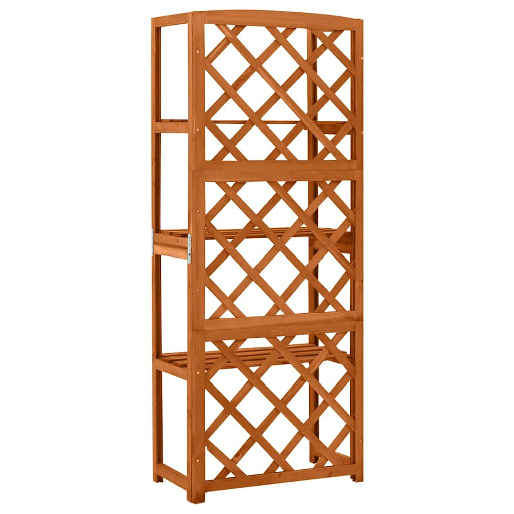 vidaXL Trellis with Shelves 55x30x140 cm Solid Fir Wood
