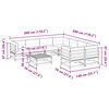 vidaXL 9 Piece Garden Sofa Set with Cushions Solid Wood Pine