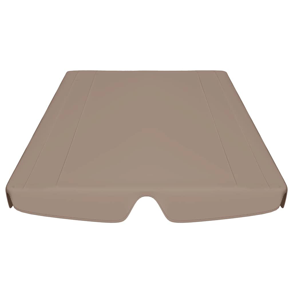 vidaXL Replacement Canopy for Garden Swing Taupe 188/168x145/110 cm