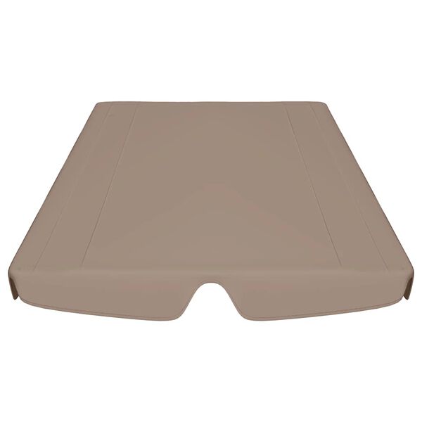 vidaXL Replacement Canopy for Garden Swing Taupe 188/168x145/110 cm