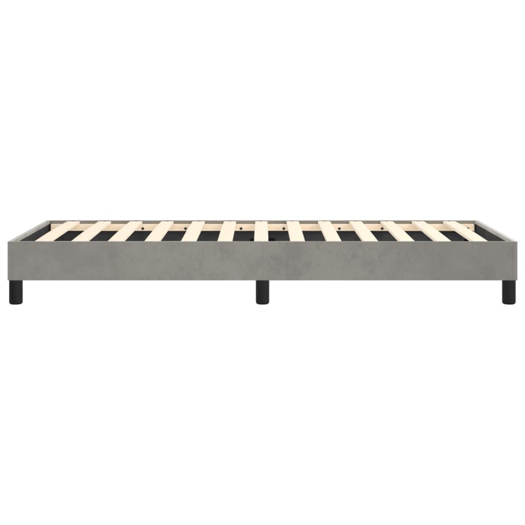vidaXL Bed Frame without Mattress Light Grey Twin XL Velvet (US Only)