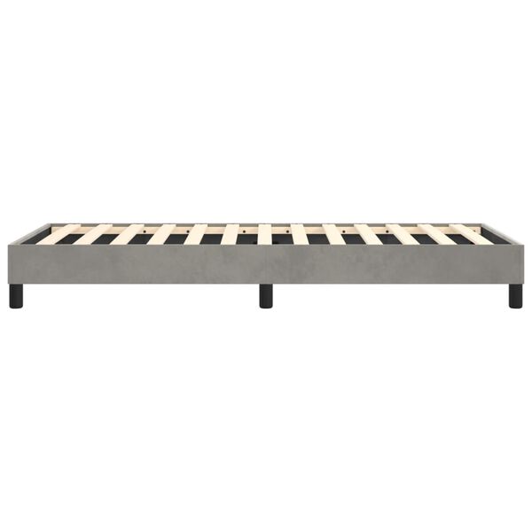 vidaXL Bed Frame without Mattress Light Grey Twin XL Velvet (US Only)