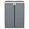 vidaXL Trash Bin with 2 Doors Grey 65x45x88 cm PP