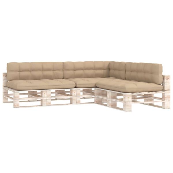 vidaXL Pallet Sofa Cushions 7 pcs Beige