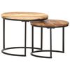 vidaXL Nesting Tables 2 pcs Solid Acacia Wood