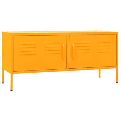 vidaXL TV Cabinet Mustard Yellow 105x35x50 cm Steel