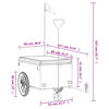 vidaXL Bike Trailer Black and Orange 45 kg Iron