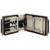 vidaXL 4-Zone Foldable Massage Table Aluminium Black and White
