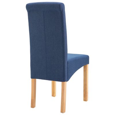 vidaXL Dining Chairs 4 pcs Blue Fabric