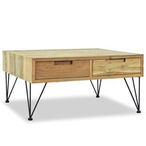 vidaXL Coffee Table 80x80x40 cm Solid Teak