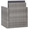 vidaXL Garden Chair with Cushions Poly Rattan Grey