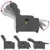 vidaXL Stand up Massage Recliner Chair Dark Grey Fabric