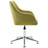 vidaXL Swivel Dining Chairs 2 pcs Green Fabric