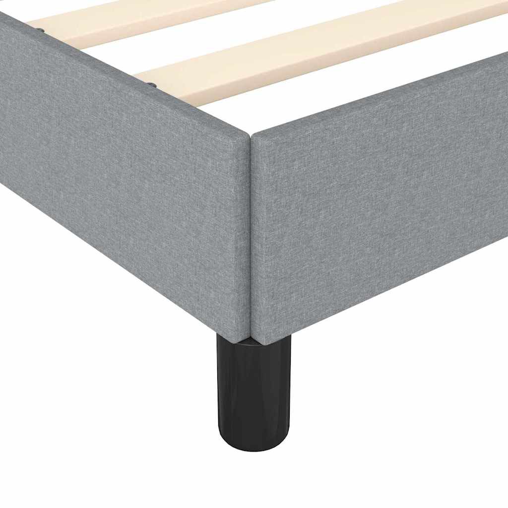 vidaXL Bed Frame without Mattress Light Grey 100x203 cm Twin XL Fabric