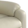 vidaXL Electric Massage Recliner Chair Cream Faux Leather