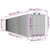 vidaXL Garden Shed Dark Brown 192x1021x223 cm Galvanised Steel