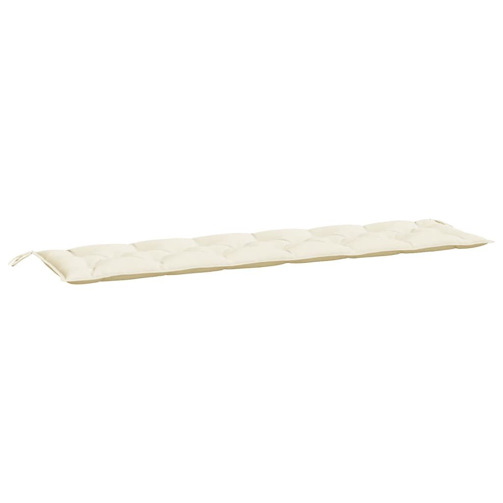 vidaXL Garden Bench Cushion Cream White 200x50x7 cm Oxford Fabric