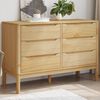vidaXL Chest of Drawers FLORO Wax Brown Solid Wood Pine