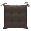 vidaXL Garden Chairs 2 pcs with Taupe Cushions Solid Teak Wood