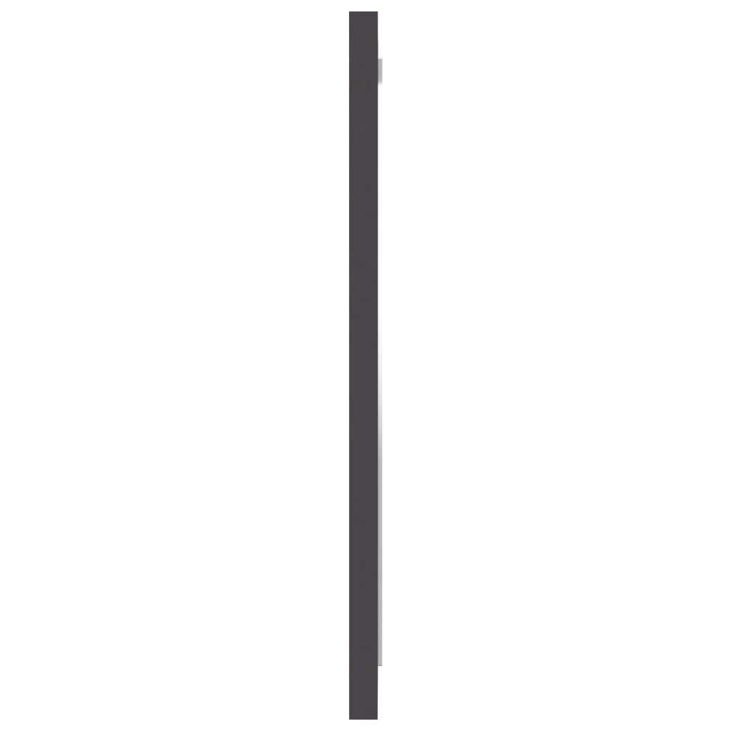 vidaXL Bathroom Mirror Grey 40x1.5x37 cm Engineered Wood