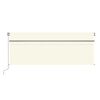 vidaXL Manual Retractable Awning with Blind 4x3m Cream