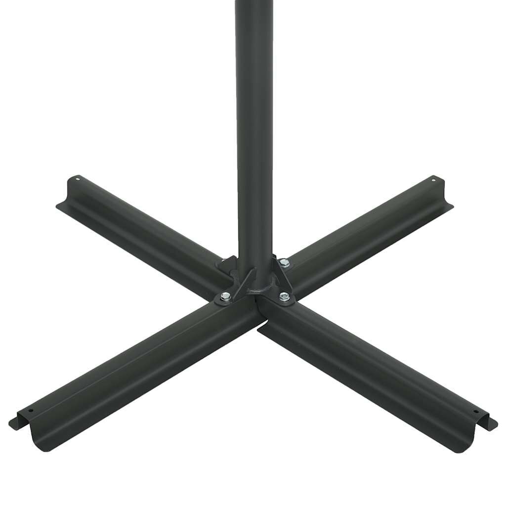 vidaXL Garden Parasol with Aluminium Pole 460x270 cm Black