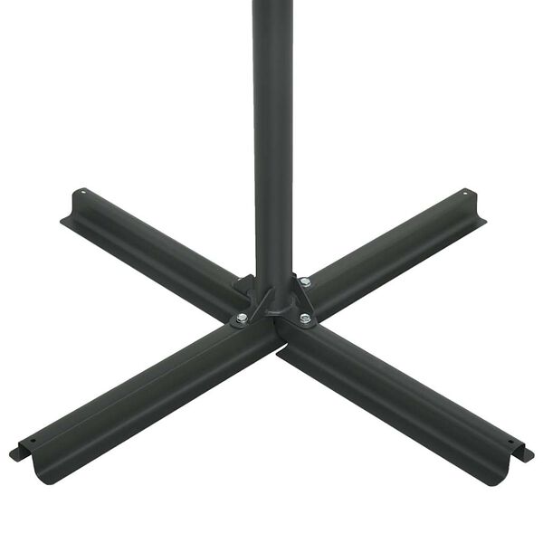 vidaXL Garden Parasol with Aluminium Pole 460x270 cm Black