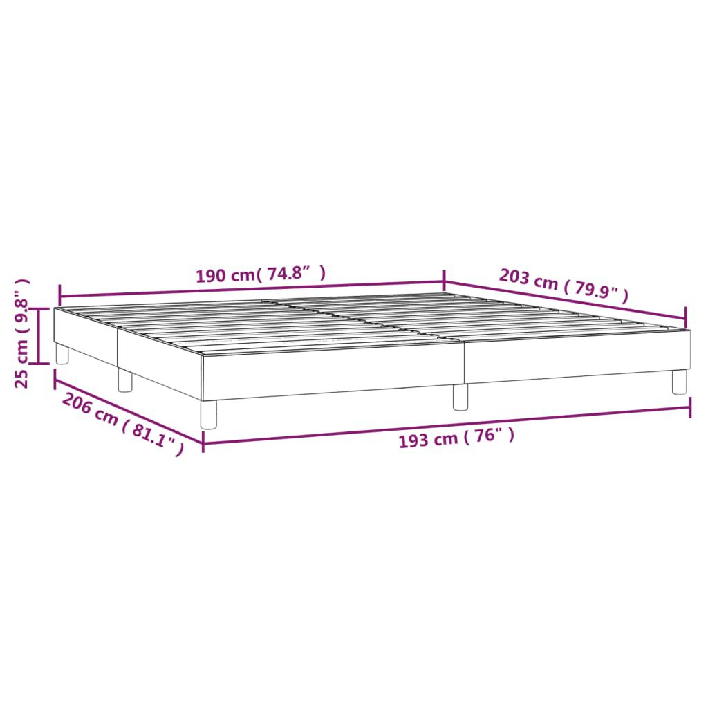 vidaXL Bed Frame without Mattress Black King Faux Leather (US Only)