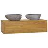 vidaXL Wall-mounted Bathroom Cabinet 110x45x30 cm Solid Wood Teak