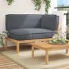 vidaXL Sofa Set Plain Anthracite 132 x 92 x 69 cm Solid Acacia Wood