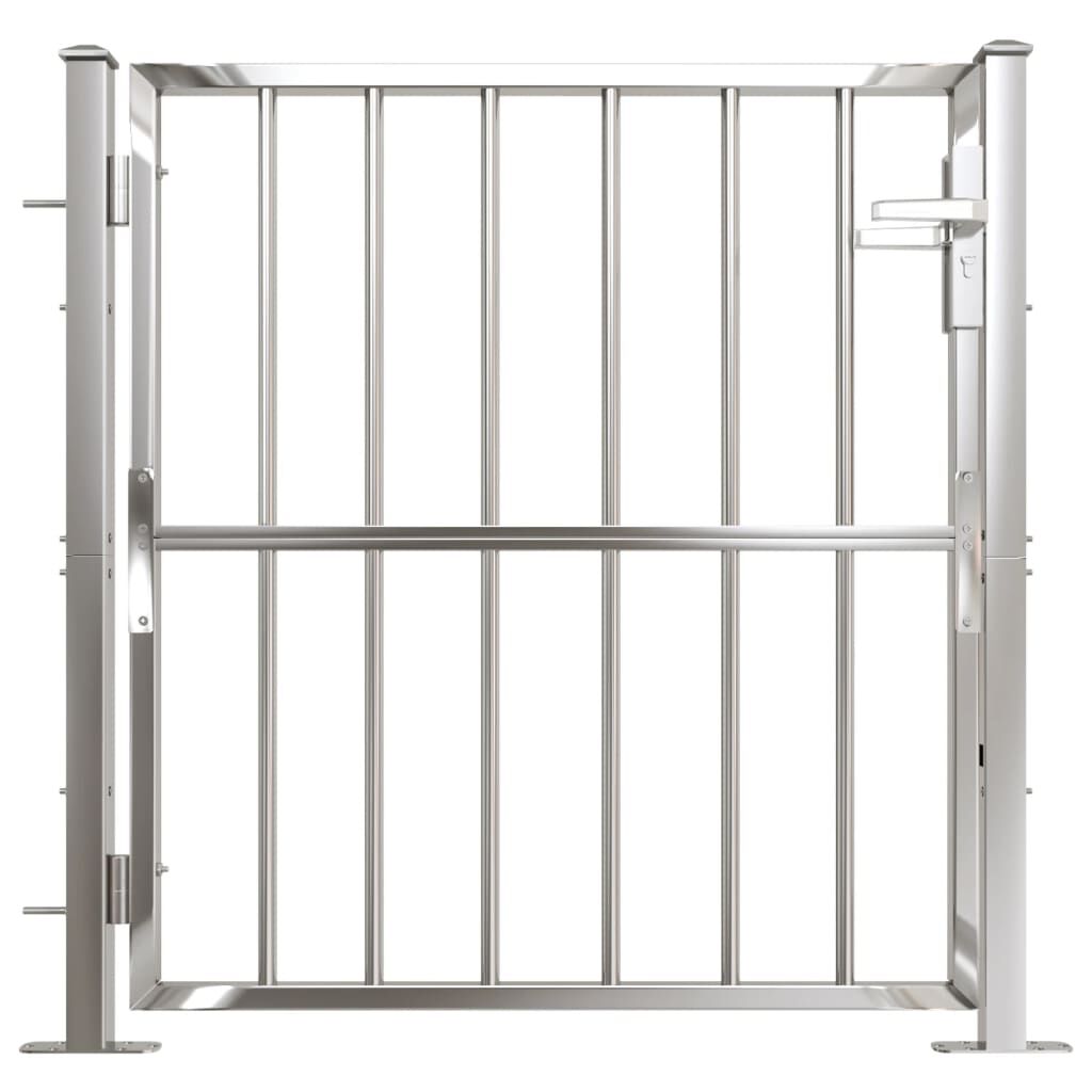 vidaXL Garden Gate 100x100 cm Stainless Steel