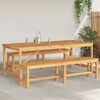 vidaXL Garden Dining Set 3 pcs Brown Solid Acacia Wood