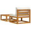 vidaXL 2 Piece Garden Sofa Set with Cushion Solid Acacia Wood