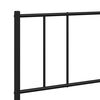 vidaXL Metal Bed Frame without Mattress with Headboard Black 183x213cm