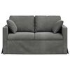 vidaXL Sofa Dark Grey 138 x 78 x 80 cm Velvet