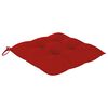 vidaXL Garden Chairs with Red Cushions 3 pcs Solid Teak Wood