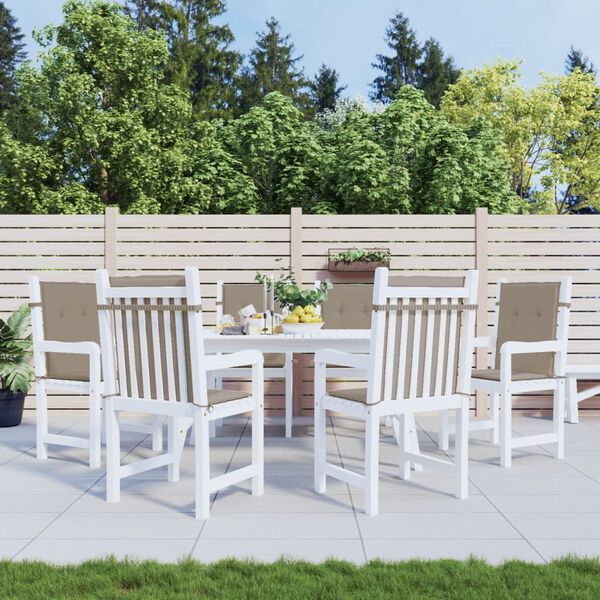 vidaXL Garden Lowback Chair Cushions 6 pcs Taupe 100x50x3 cm Oxford Fabric