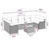 vidaXL Garden Sofa Set 8 pcs Black and Turquoise 55 x 55 x 37 cm