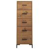 vidaXL Chest of Drawers 42x35x110 cm Solid Pinewood