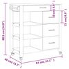 vidaXL Kitchen Trolley MONZA 84x40x90 cm Solid Wood Pine