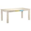 vidaXL Dining Table White 180x90x76 cm Solid Mango Wood