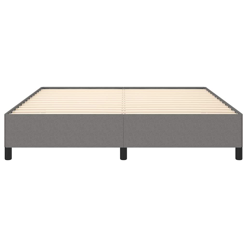 vidaXL Bed Frame without Mattress Dark Grey 152x203 cm Queen Fabric