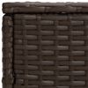 vidaXL Garden Side Tables 3 pcs Brown Poly Rattan