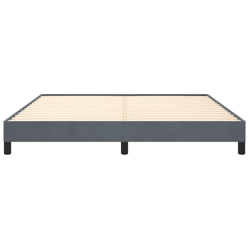 vidaXL Bed Frame without Mattress Dark Grey 193x203 cm King Velvet
