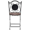 vidaXL Mosaic Bistro Chairs 2 pcs Brown Ceramic