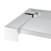 vidaXL Walk-in Shower Wall with Shelf Chrome 80x195 cm ESG Glass&Aluminium