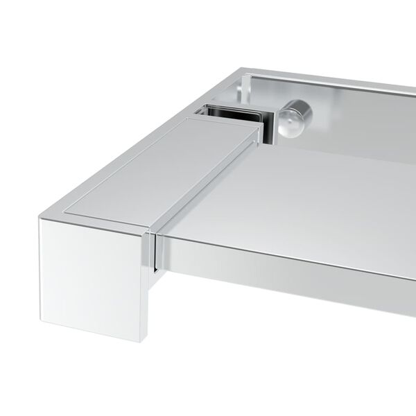 vidaXL Walk-in Shower Wall with Shelf Chrome 80x195 cm ESG Glass&Aluminium
