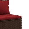 vidaXL 10 Piece Garden Sofa Set with Cushions Brown Poly Rattan