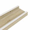 vidaXL Wall Shelves 4 pcs White and Sonoma Oak 40x9x3 cm