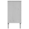 vidaXL Sideboard SENJA Rattan Look White 112x40x80 cm Solid Wood Pine